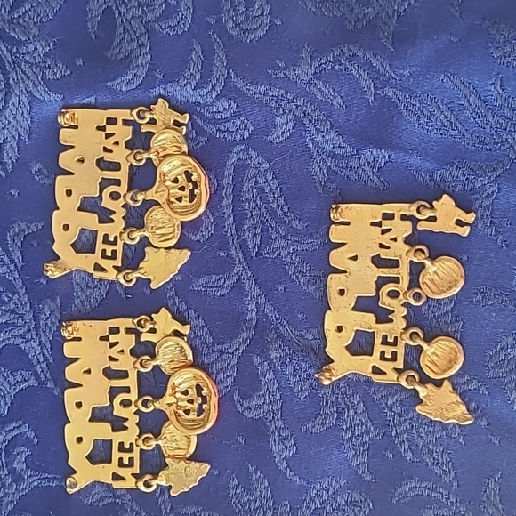 🎃 Set of 3 Happy Halloween *BROKEN* Pins/Brooches for Crafting or Repair- READ! - Picture 4 of 7